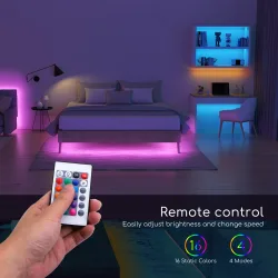 Taśma LED 3m RGB Aigostar z pilotem i zasilaczem do efektownego oświetlenia