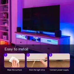 Taśma LED 3m RGB Aigostar z pilotem i zasilaczem do efektownego oświetlenia