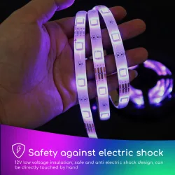 Taśma LED RGB 3m 12V Aigostar sterowana muzyką i pilotem do efektów świetlnych