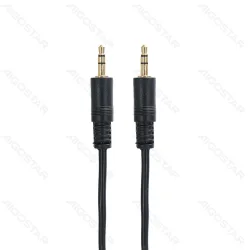 Kabel audio 1,5 m czarny zapewniający wysoką jakość dźwięku