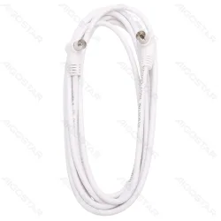 Kabel antenowy Aigostar 3 m biały kąt prosty dla wygodnego podłączenia