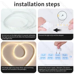 Taśma LED 50m 8mm 230V ciepła z układem scalonym Aigostar do przytulnego klimatu