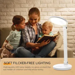 Składana Lampa Stołowa LED Biała 8W 3000-6500K