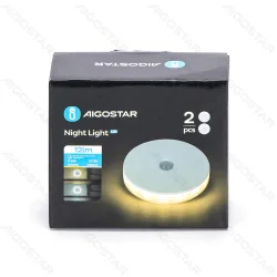 2x akumulatorowa lampka nocna LED z czujnikiem ruchu i USB na magnes regulowana barwa dla wygody użytkowania