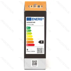Żarówka LED C37 E14 9W 3000K ciepła 840LM Aigostar do salonu