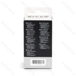 Żarówka LED Filament G45 E27 4W 470lm zimna do biura energooszczędna - przezroczysta bańka z żółtymi filamentami