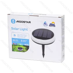 Lampy LED solarne RGB Aigostar do trawników zapewniają kolorową dekorację ogrodu