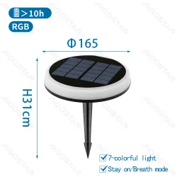 Lampy LED solarne RGB Aigostar do trawników zapewniają kolorową dekorację ogrodu