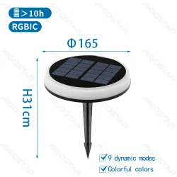 Lampy LED solarne zmiennokolorowe Aigostar 273232164 do ogrodu i trawnika