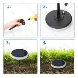 Lampy LED solarne zmiennokolorowe Aigostar 273232164 do ogrodu i trawnika