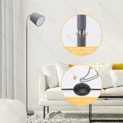 Drewniana lampa podłogowa Aigostar E14 stylowa i trwała do salonu