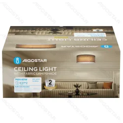 Lampa wisząca Aigostar z tkaniny E27 model 273231135 do przytulnego wnętrza