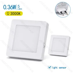 2 x lampka nocna LED z czujnikiem światła i 2-stopniowym ściemniaczem do gniazdka ciepła do sypialni