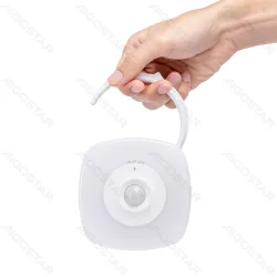 Akumulatorowa lampka nocna LED 18lm z czujnikiem ruchu i ładowaniem USB ciepła barwa do przytulnego klimatu