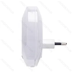 Lampka nocna LED z ładowarką USB i dwoma portami USB do gniazdka o ciepłej barwie dla przytulnego klimatu