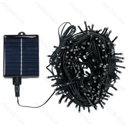 Aigostar String Lights Solar Flat string lights Linear Dark green cable Warm light 2M+30M 300LED 10cm spacing 8 functions memory OFF IP65