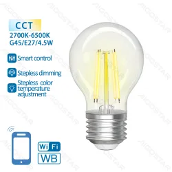 Inteligentna żarówka Aigostar WB G45 E27 Wi-Fi 4,5W 2700-6500K do domu