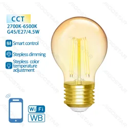 Inteligentna żarówka Aigostar WB G45 E27 4,5W 2700-6500K Wi-Fi do domu