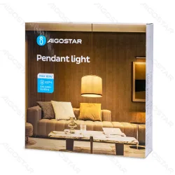 Lampa wisząca z szarym abażurem tkaninowym E27 bez żarówki praktyczna do wnętrz