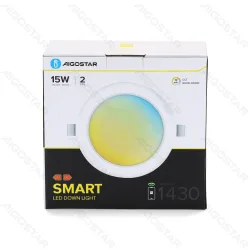 Aigostar plafon podtynkowy 15W 1430lm CCT Wi-Fi smart 2 sztuki do nowoczesnych wnętrz