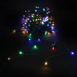 Lampki LED solarne RGBY 10 sztuk do ogrodu z kolorowym oświetleniem