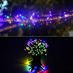 Lampki LED solarne RGBY 10 sztuk do ogrodu z kolorowym oświetleniem