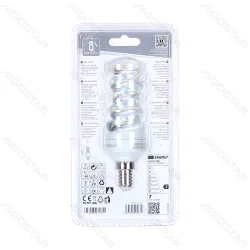 Żarówka LED spiralna E14 7W 660lm zimna biała energooszczędna do biura