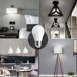 Żarówka LED G45 E27 6W 510lm zimna do biura mała kulka energoszczędna