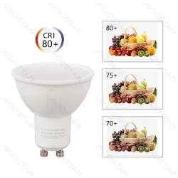 Żarówki LED GU10 8W 6500K 2 sztuki blister mocne światło do biura