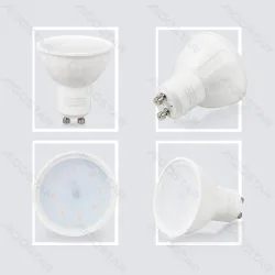 Żarówki LED GU10 8W 6500K 2 sztuki blister mocne światło do biura