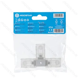 Łącznik taśmy LED 230V 8mm typu T Aigostar do wygodnego montażu oświetlenia