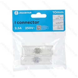 Aigostar LED High voltage strip light without wire Accessories 2835 5050 I connector 2pcs I-shaped connectors up and bottom cover 10-panel width