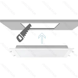 Kwadratowa oprawa podtynkowa LED 24W 4000K 2400lm do kuchni