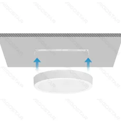 Panel LED natynkowy 24W 2500lm ciepły do salonu energooszczędny