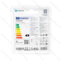 Żarówki LED GU10 4,9W 6500K COB blister mocne światło do biura