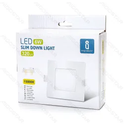 Kwadratowy panel LED E6 6W 525lm ciepły do salonu energoszczędny