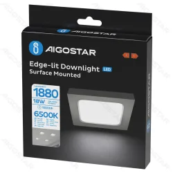 Panel kwadratowy natynkowy LED 18W 1880lm zimny do biura Aigostar
