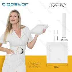 Panel kwadratowy natynkowy LED 9W 850lm zimny do biura energoszczędny