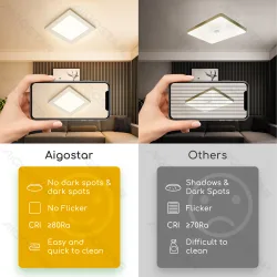 Panel kwadratowy natynkowy LED 9W 3000K 850lm Aigostar do salonu energoszczędny