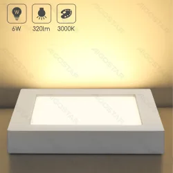 Panel kwadratowy natynkowy LED 6W 2700K 525lm Aigostar do przytulnego wnętrza