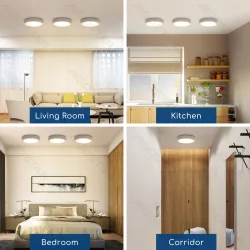 Panel okrągły natynkowy LED 20W ciepły 2106lm do przytulnego wnętrza