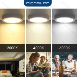 Panel okrągły natynkowy LED 20W ciepły 2106lm do przytulnego wnętrza