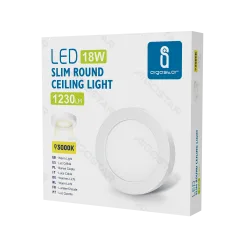 Panel okrągły natynkowy LED 18W 1880lm ciepły Aigostar do salonu energoszczędny