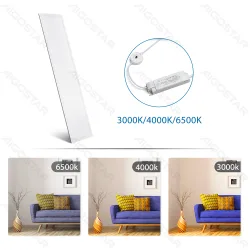 Duży panel LED 40W 120x30 cm trójbarwny 3000K/4000K/6500K do biura