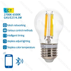 Inteligentna żarówka Bluetooth Mesh G45 4,5W 2700-6500K do salonu i biura