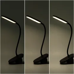 Lampa biurkowa LED na klips 2,5W USB neutralna 4000K do biura
