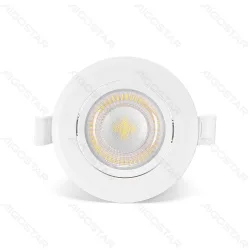 3 x okrągły panel podtynkowy LED 5 W 370 lm zimny Aigostar do biura