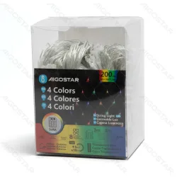 Lampki choinkowe siatka LED 200 multikolor 3m x 1,5m na 3 baterie AA dla efektownej dekoracji