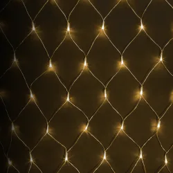 Niskonapięciowa siatka 100 LED 1,5x1,5m ciepła biel do przytulnego dekoru