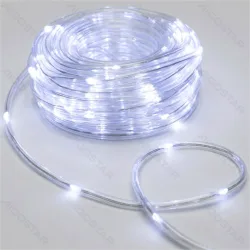 Wężyk LED 5 m 50 diod białe zimne 8 funkcji na baterie praktyczne oświetlenie